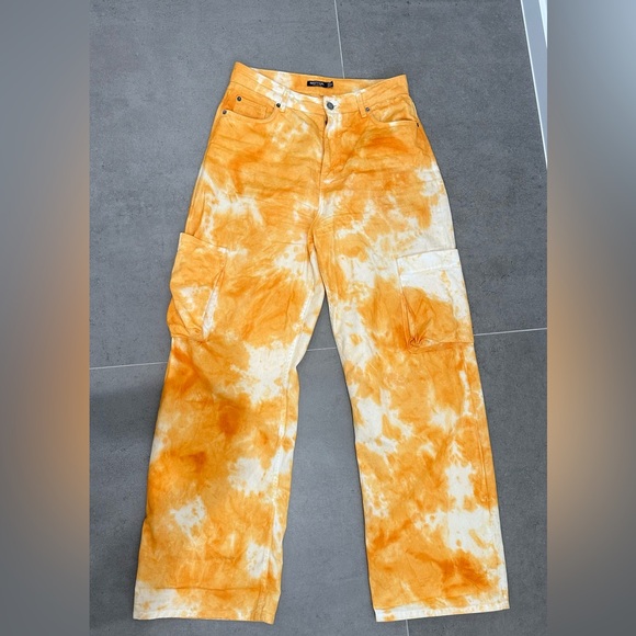 NWT Tie Dye Denim Pocket Detail Cargo Jean size 8 - Picture 6 of 6